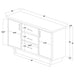 Sherry 3-drawer Marble Top Sideboard Buffet Rustic Espresso