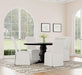 Florence Round 60-inch Pedestal Base Dining Table Black