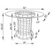 Ellie 5-piece Mirrored Pedestal Dining Table Set Ink Blue