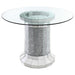 Ellie 5-piece Mirrored Counter Height Dining Table Set Black