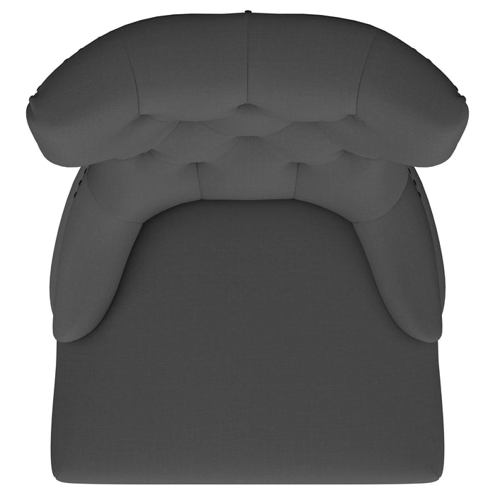 Baney Fabric Upholstered Dining Side Chair Grey and Black