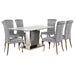 Marilyn 5-piece Rectangular Mirrored Dining Table Set Grey