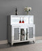 Yvaine 2-door Mirrored Acrylic Home Bar Wine Cabinet Silver
