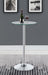 Abiline Round 24-inch Glass Top Bistro Bar Table Chrome