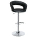 Barraza 29-inch Adjustable Height Bar Stool Black and Chrome