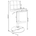 Lenny Upholstered Adjustable Bar Stool White (Set of 2)