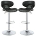 Edenton Upholstered Adjustable Bar Stool Black (Set of 2)