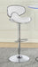 Edenton Upholstered Adjustable Bar Stool White (Set of 2)