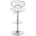 Edenton Upholstered Adjustable Bar Stool White (Set of 2)
