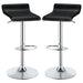 Bidwell Upholstered Adjustable Bar Stool Black (Set of 2)