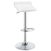 Bidwell Upholstered Adjustable Bar Stool White (Set of 2)