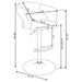 Barraza 29-inch Adjustable Height Bar Stool Grey and Chrome