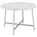 Alcott Round 45-inch Dining Table Carrara Faux Marble