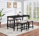Martina 5-piece Rectangular Counter Height Dining Set Black