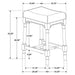 Martina 5-piece Rectangular Counter Height Dining Set Black