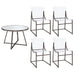 Jillian 5-piece Round Mirror Top Dining Set Black Nickel