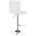 Bianca Upholstered Adjustable Bar Stool White (Set of 2)
