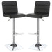 Bianca Upholstered Adjustable Bar Stool Black (Set of 2)