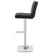 Bianca Upholstered Adjustable Bar Stool Black (Set of 2)