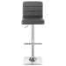 Bianca Upholstered Adjustable Bar Stool Grey (Set of 2)