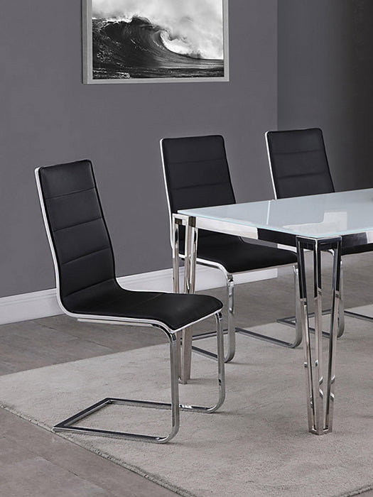 Broderick Upholstered Dining Side Chair Black (Set of 4)