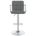 Palomar Adjustable Height Bar Stool Grey and Chrome