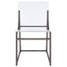Adino Acrylic Dining Side Chair Black Nickel (Set of 2)