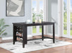 Elliston 66-inch Counter Height Dining Table Dark Grey