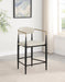 Tina Fabric Upholstered Counter Chair Beige (Set of 2)