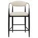 Tina Fabric Upholstered Counter Chair Beige (Set of 2)