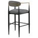 Tina Fabric Upholstered Bar Chair Dark Grey (Set of 2)