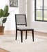 Elodie Wood Dining Side Chair Grey and Black (Set of 2)