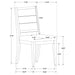 Elodie Wood Dining Side Chair Grey and Black (Set of 2)