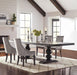Phelps 5-piece Rectangular Dining Table Set Distressed Noir