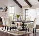 Phelps 7-piece Rectangular Dining Table Set Distressed Noir