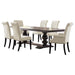 Phelps 7-piece Rectangular Dining Table Set Distressed Noir