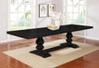 Phelps 123-inch Extension Leaf Dining Table Distressed Noir