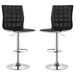 Ashbury Upholstered Adjustable Bar Stool Black (Set of 2)