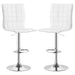 Ashbury Upholstered Adjustable Bar Stool White (Set of 2)