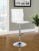 Ashbury Upholstered Adjustable Bar Stool White (Set of 2)