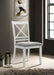 Hollis Cross Back Wood Dining Side Chair White (Set of 2)