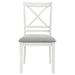 Hollis Cross Back Wood Dining Side Chair White (Set of 2)