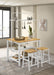Edgeworth 3-piece Kitchen Island Counter Table Set White