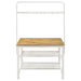 Edgeworth 3-piece Kitchen Island Counter Table Set White