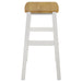 Edgeworth Wood Backless Counter Stool White (Set of 2)