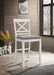 Hollis Wood Counter Chair with Cushion White (Set of 2)