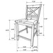 Hollis Wood Counter Chair with Cushion White (Set of 2)