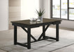 Malia Rectangular 87-inch Extension Leaf Dining Table Oak
