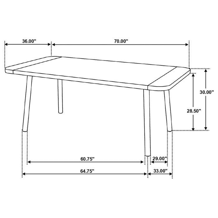 Maverick 70-inch Solid Wood Dining Table Natural Mango