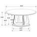 Trofello Round 60-inch Pedestal Dining Table White Washed